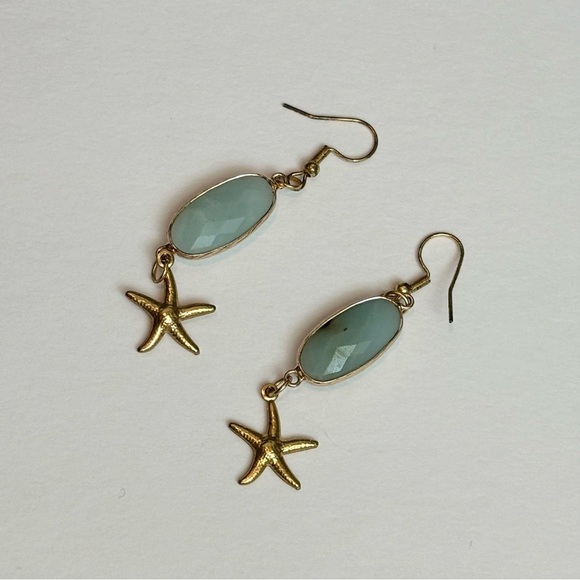 Starfish‎ Seaglass Earrings - Picture 4 of 6